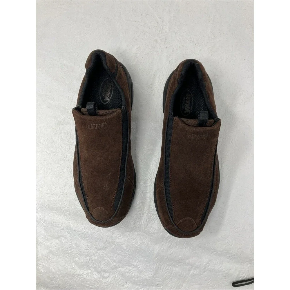 Ryka Cascade Roamer Suede Shoes Comfort Loafers Slip On Womens 7 Brown NEW